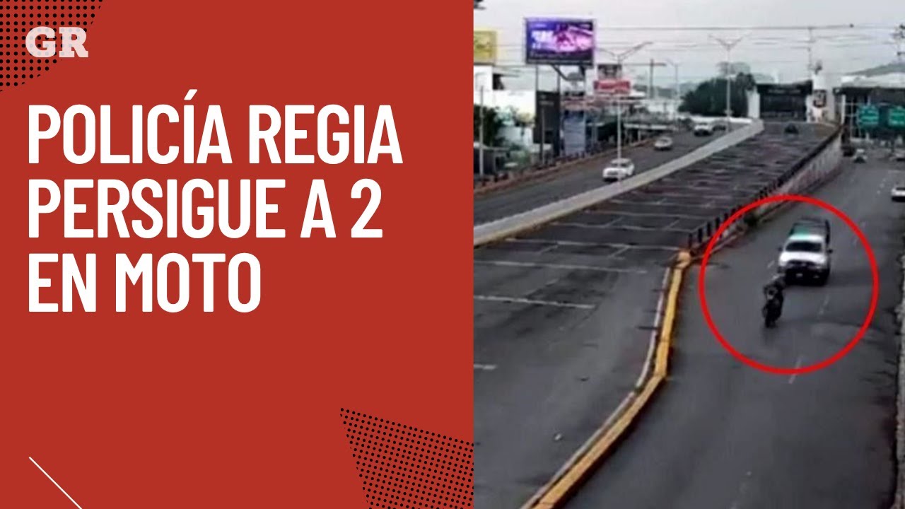 Policía regia persigue a 2 en moto | Monterrey