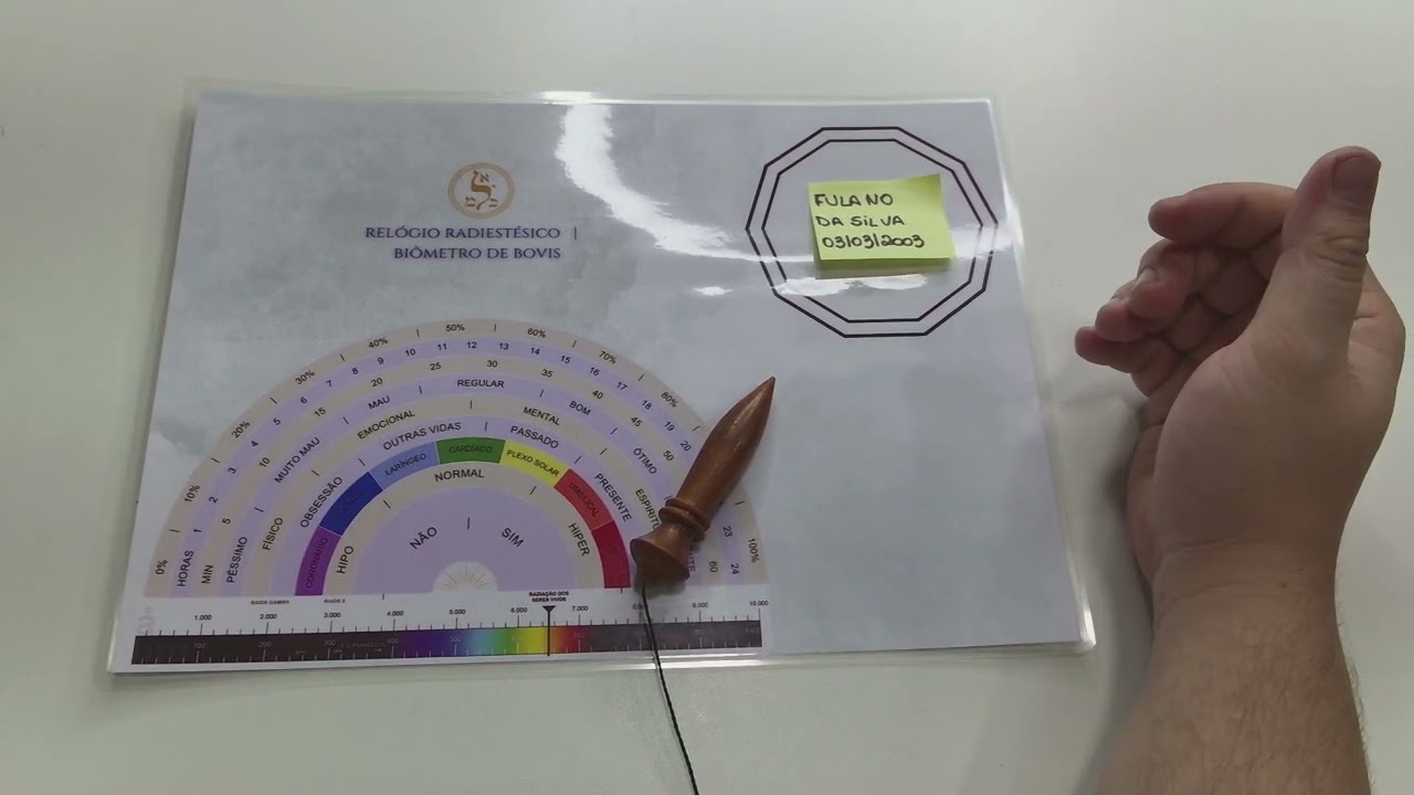 RADIESTSIA ANALISE DE CHAAKRAS COM AULA RELÓGIO RADIESTÉSICO