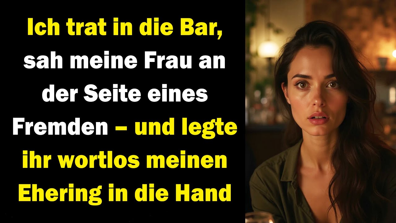 Ich betrat die Bar, sah meine Frau mit ihm – und legte ihr schweigend den Ehering in die Hand