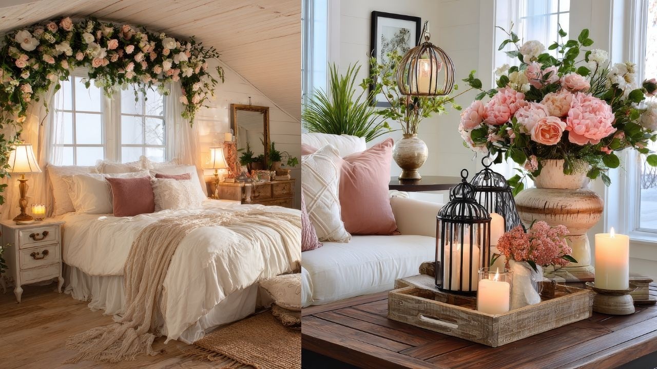 Romantic Valentine&rsquo;s Cottage Decor 💕 | Elegant Shabby Chic Farmhouse Style