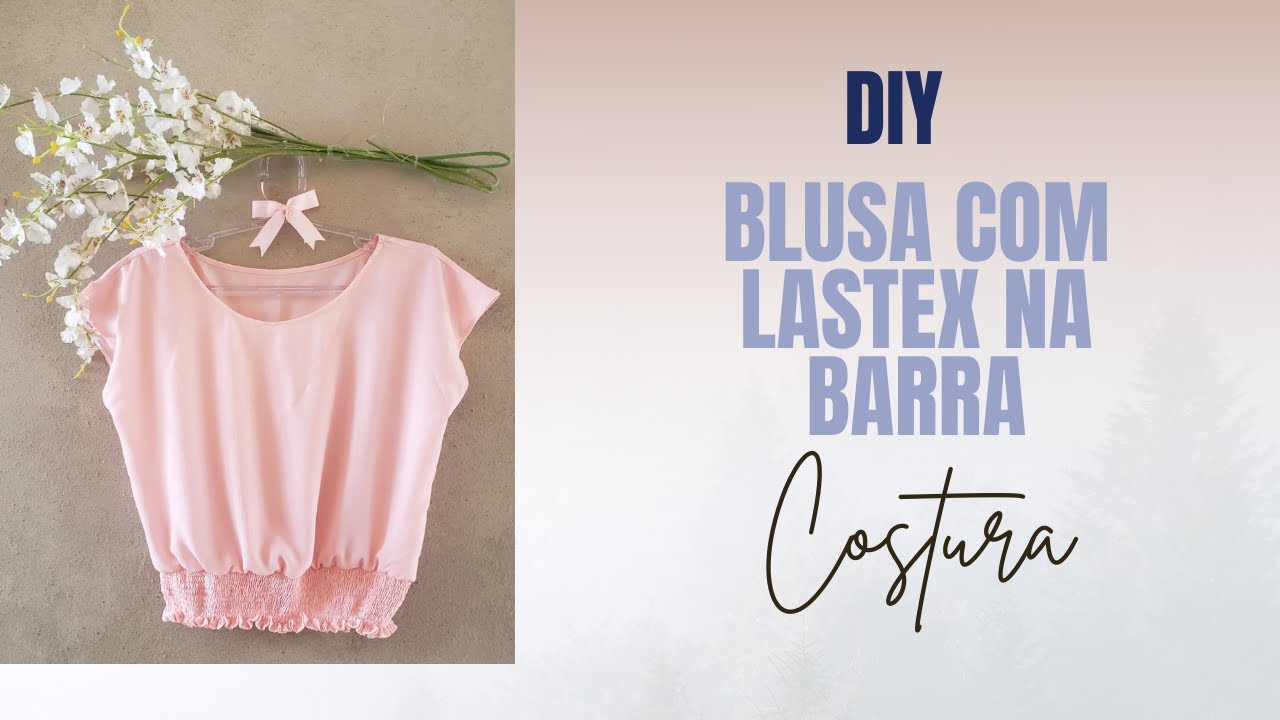 BLUSA COM LASTEX NA BARRA