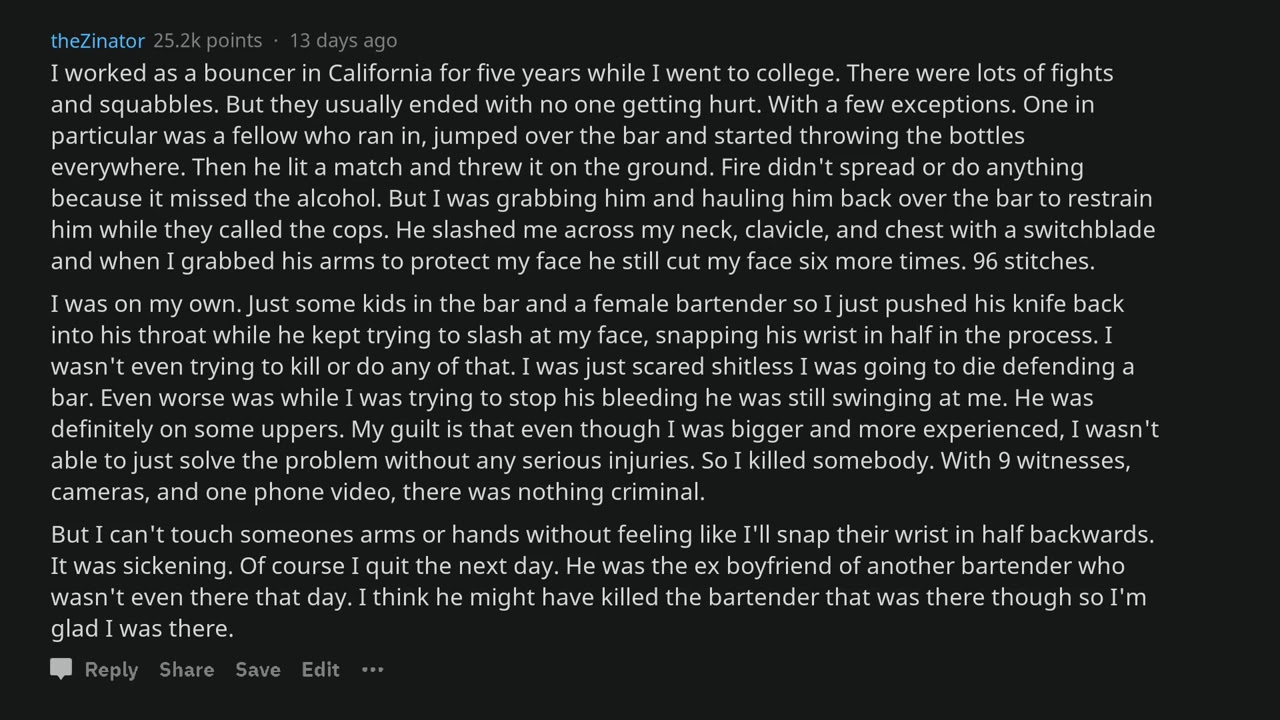Reddit - Redditors Who Have Lawfully Killed Someone