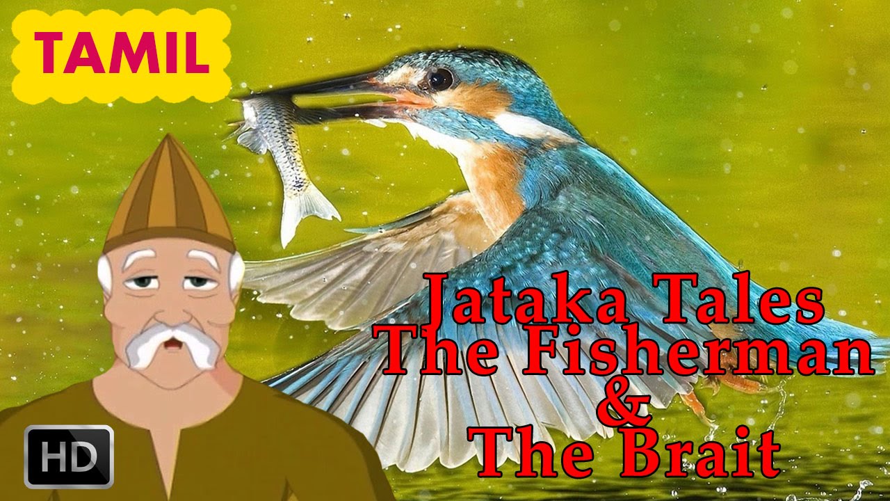 Jataka Tales - Tamil Short Stories For Children - The Fisherman Swallows The Bait - Animation
