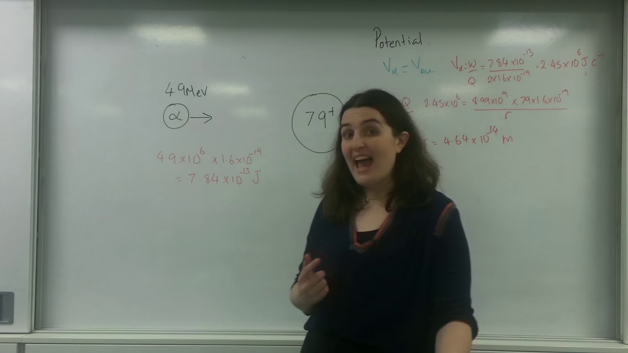 Atomic radius- closest approach AQA Alevel Physics