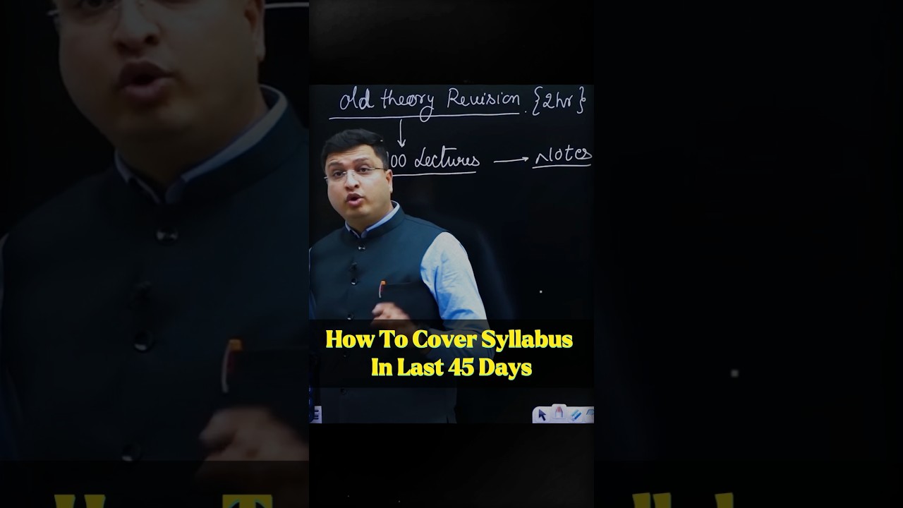 How to Cover Syllabus in last 45 days | NV sir | jee 2025 | jee 2025 Strategy #jee2025 #nvsir #jee