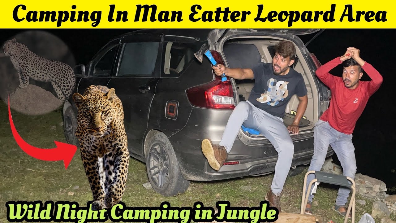 Man Eater Leopard 🐆 Attack : Night Car Camping In Jungle | Camping In India #camping