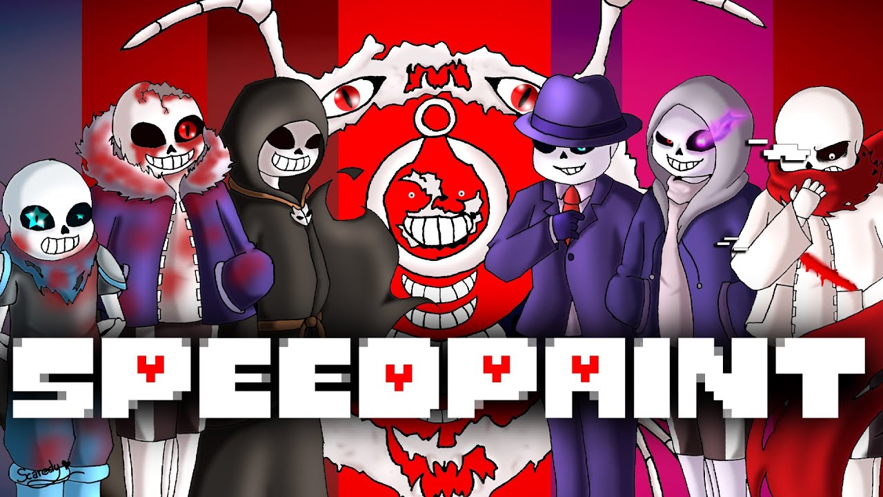 Speedpaint! Alternative Universe Sans!! (Undertale AU's) part 2