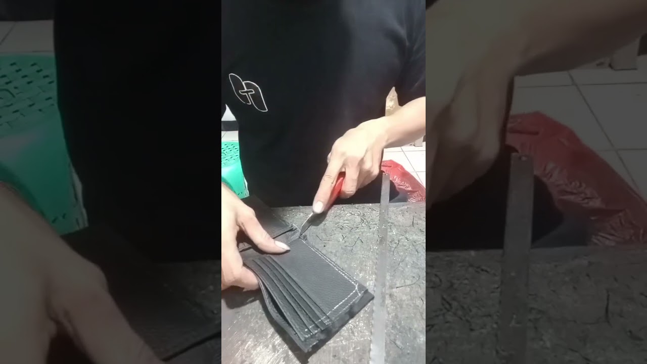 Pembuatan dompet kulit 3d