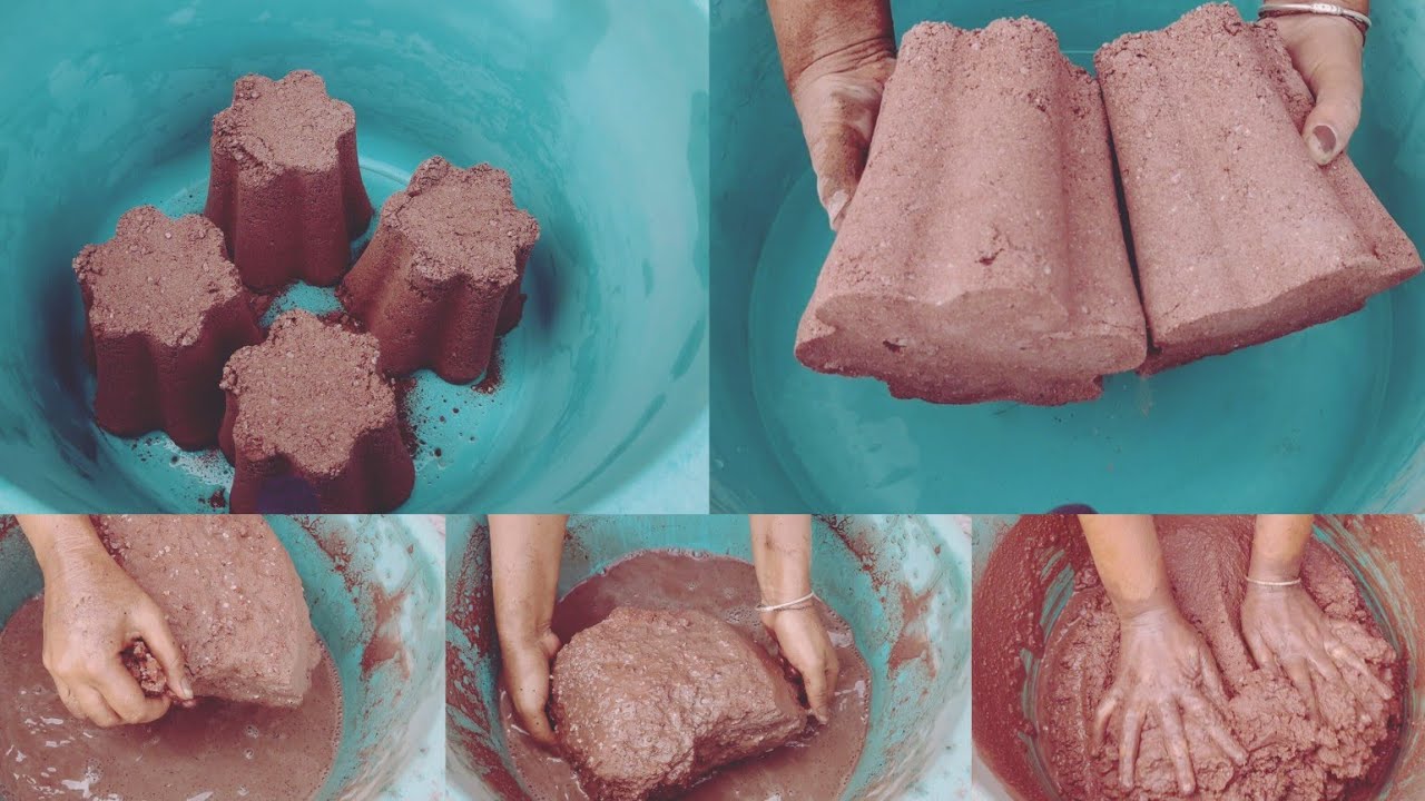 Red dirt with white concrete dusty 🌪️ dry and water 💦 crumbling @SAASMR