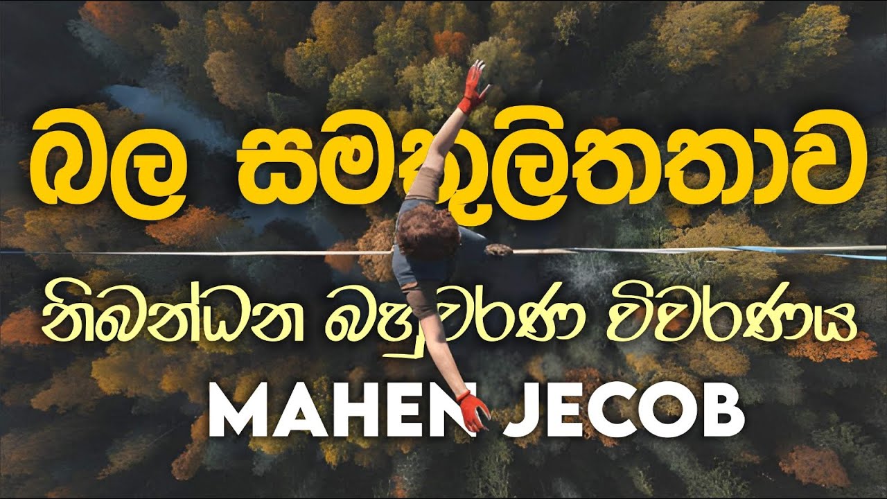 බල සමතුලිතතාව නිබන්ධන බහුවරණ විවරණය | 2026 Theory | Mahen Jecob