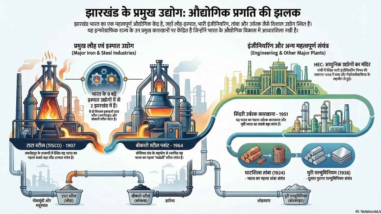 झारखंड के प्रमुख उद्योग: एक संपूर्ण परिचय | Industries of Jharkhand for JPSC & JSSC