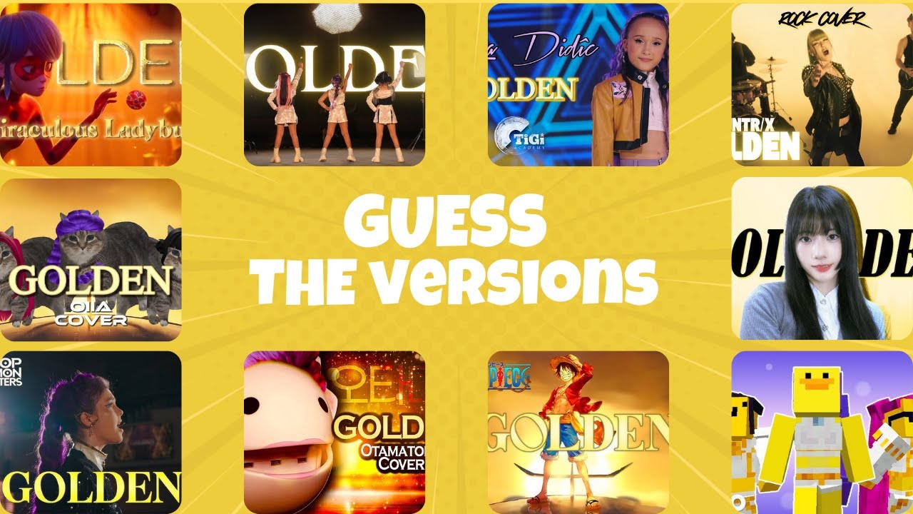 Song 'GOLDEN Huntrx Through Different Versions ~ Guess The Song Golden KPOP DEMON HUNTERS 🔉⭐