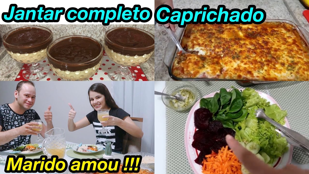 JANTAR COMPLETO: ENTRADA PRATO PRINCIPAL E SOBREMESA