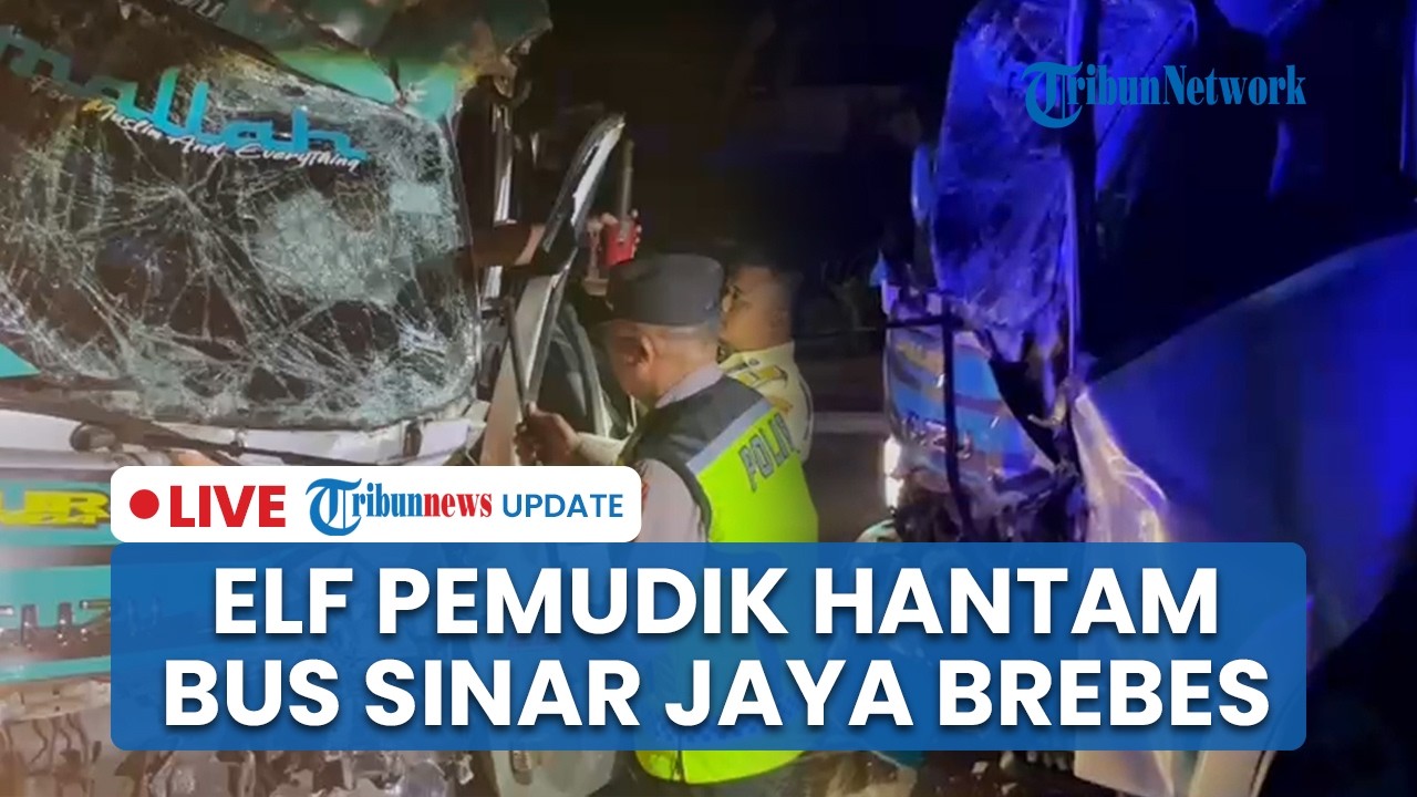 🔴LIVE: Laka Elf Pemudik Hantam Bus Sinar Jaya di Pantura Brebes hingga Ringsek, 1 Penumpang Terjepit