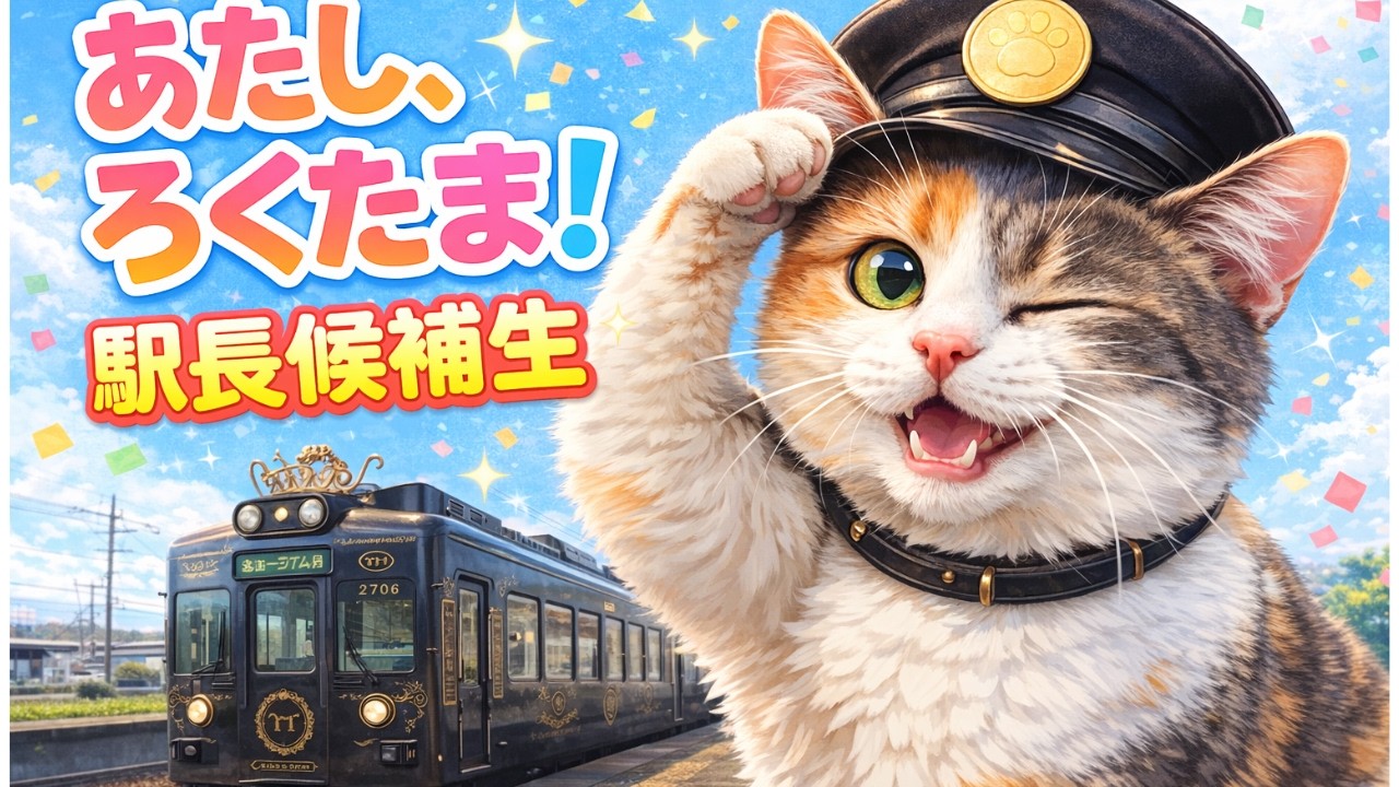 【ダッシュだ‼ろくたま】駅長候補生として1月7日に和歌山県に就任したばかりのルーキー、ろくたまの歌。