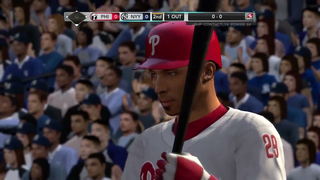 Major League Baseball 2K10 Gameplay - Philadelphia Phillies vs New York Yankees