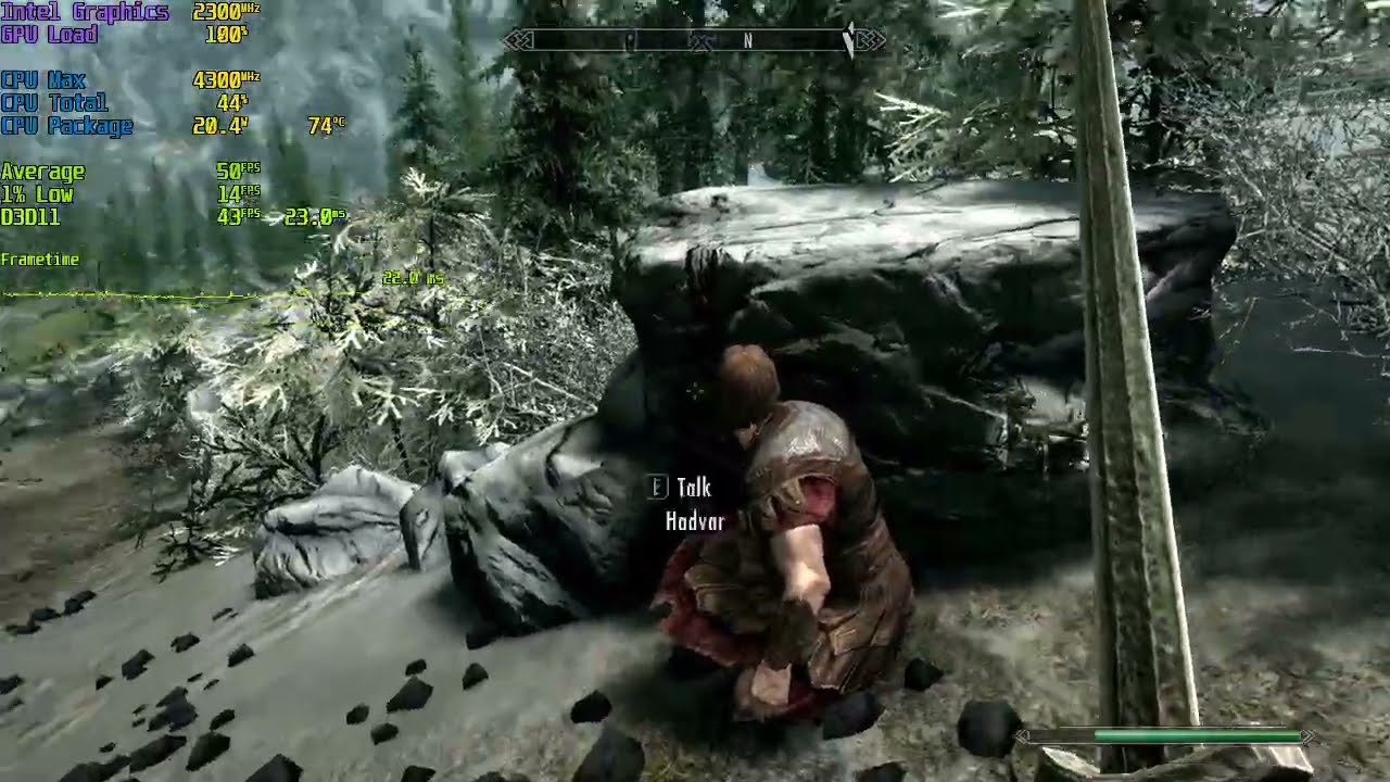 Skyrim Special Edition на Intel Core 3 304 &laquo;Wildcat Lake&raquo; (720p / Низкие настройки)