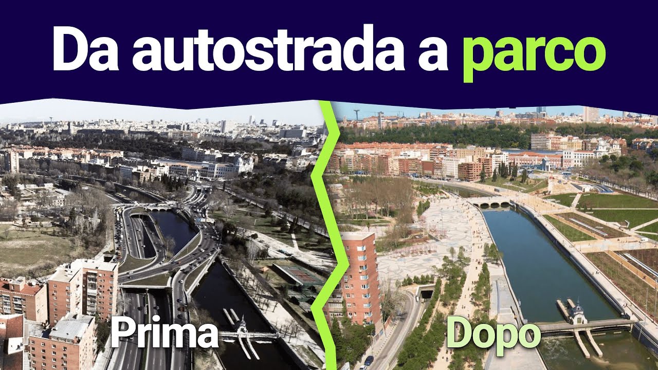 Come Madrid ha trasformato un AUTOSTRADA in un PARCO - Vlog in spagna
