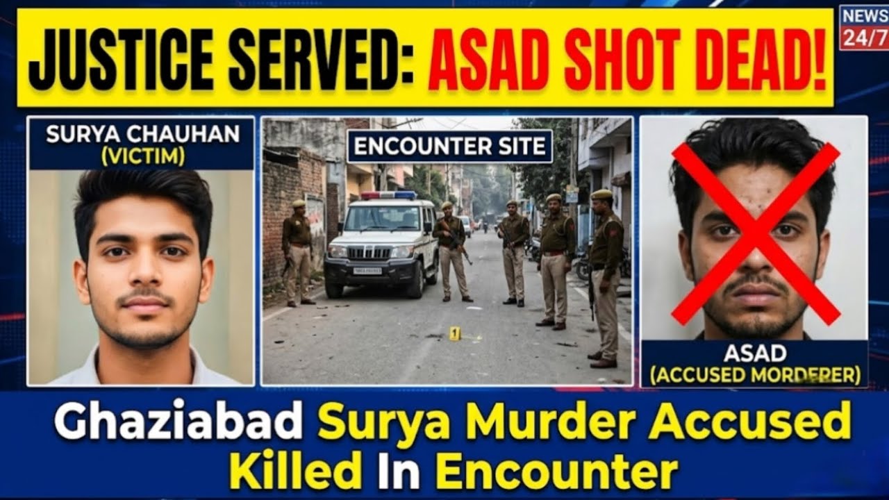JUSTICE SERVED: Ghaziabad Surya Murder Accused Asad Killed In Police Encounter! #ghaziabad 