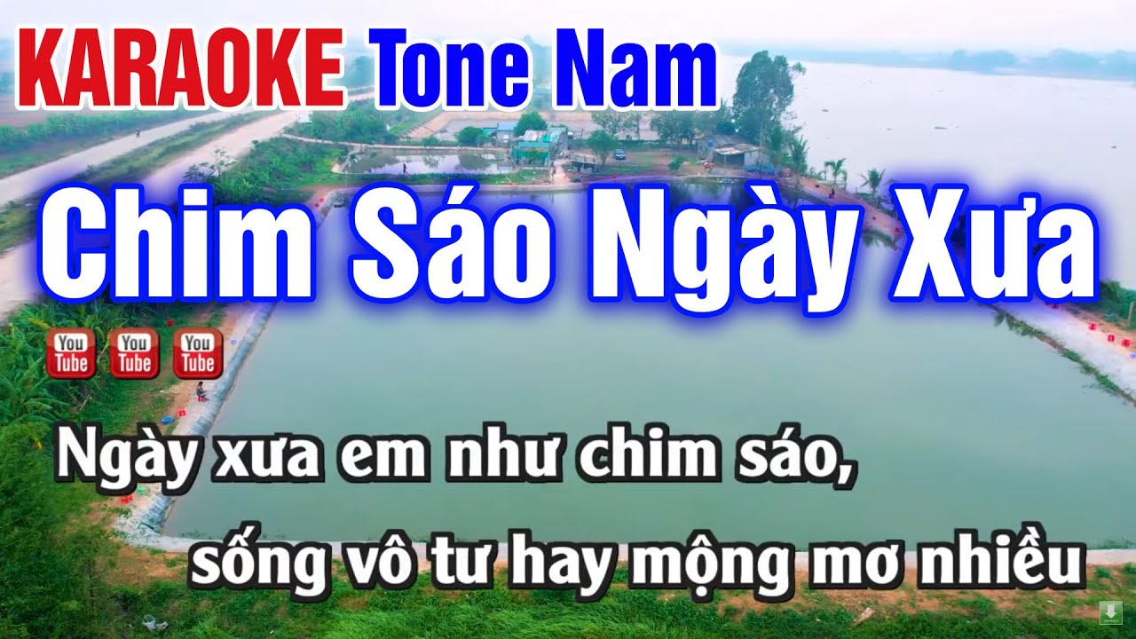 Chim Sáo Ngày Xưa Karaoke Tone Nam Nhạc Sống Thanh Ngân Beat Chuẩn Nhất