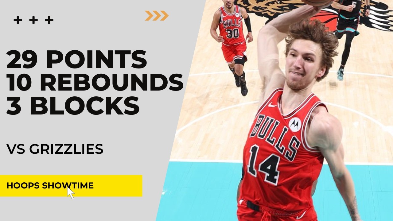 Matas Buzelis 29 Points, 10 Rebs, 3 Blocks vs Grizzlies | 25-26 NBA Season