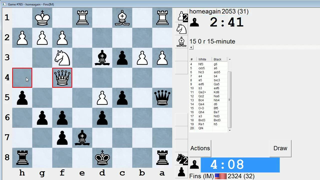 Standard Chess #81: homeagain vs. IM Bartholomew (Benko Gambit)