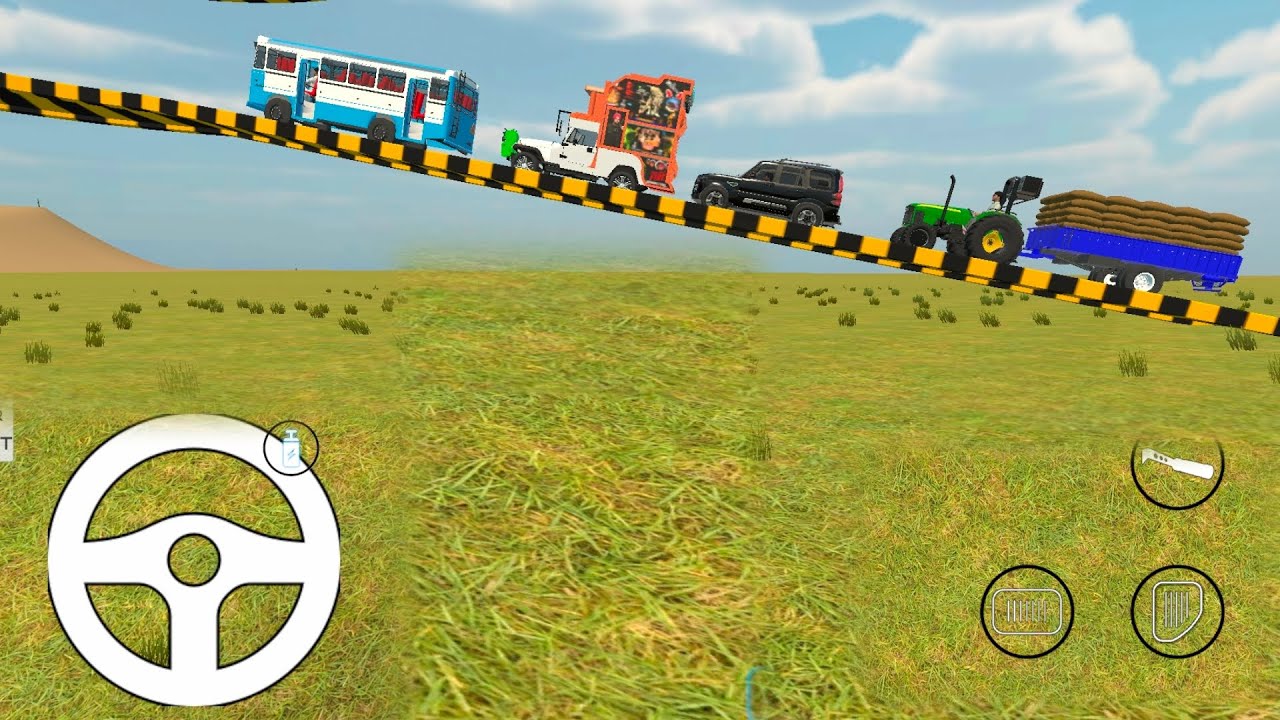 bus🚌 tractor🚜 tempo DJ🚚 Scorpio🚙 pul ke upar chadh payenge #gaming #viral 