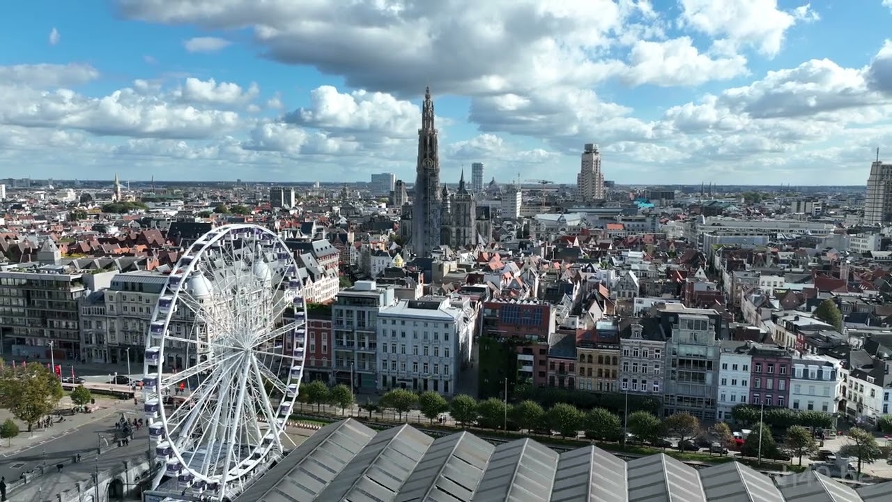 Antwerpen Skyline - 4K Drone Footage