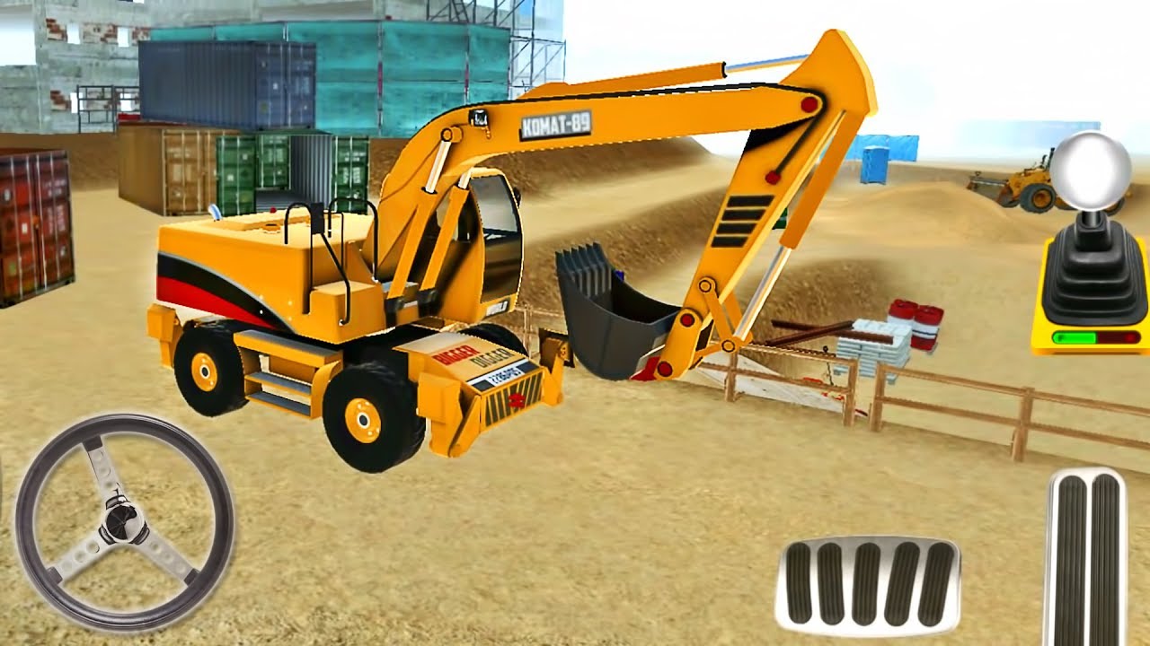 Construction Site Truck Driver - Excavator Vehicles Driving - Android GamePlay