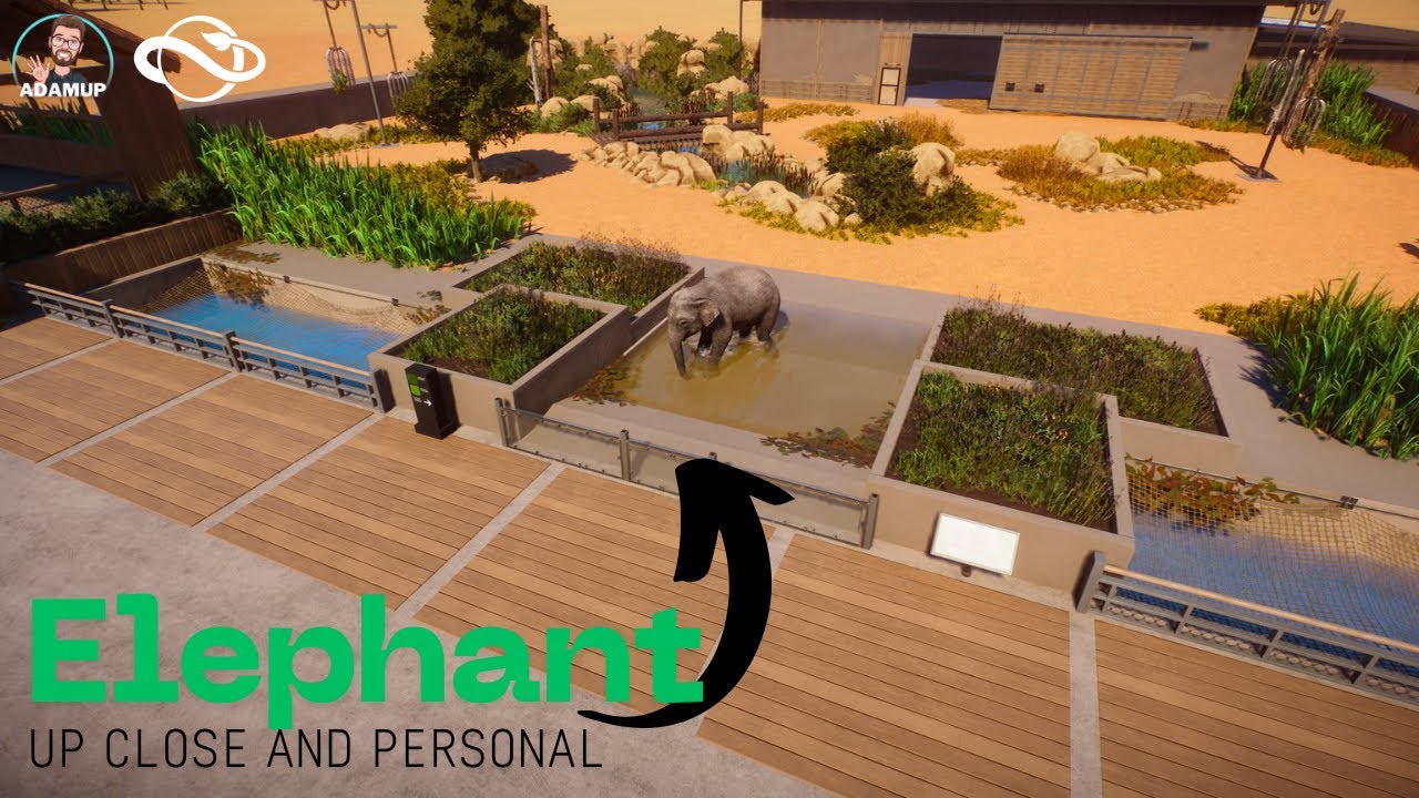Создание волшебных мест обитания слонов в зоопарке Planet Zoo