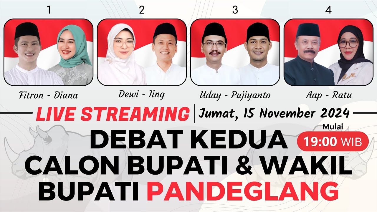 LIVE: Debat Kedua Calon Bupati & Wakil Bupati Pandeglang | Pilkada Kabupaten Pandeglang 2024