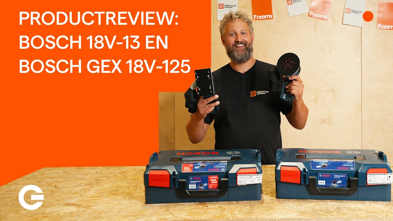 De NIEUWSTE generatie Bosch accu schuurmachines. GEX 18V-125  en GSS 18V-13