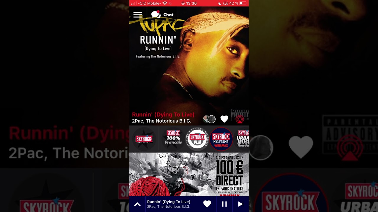 2pac feat Notorious BIG Runnin’ (drying to live) radio edit Skyrock