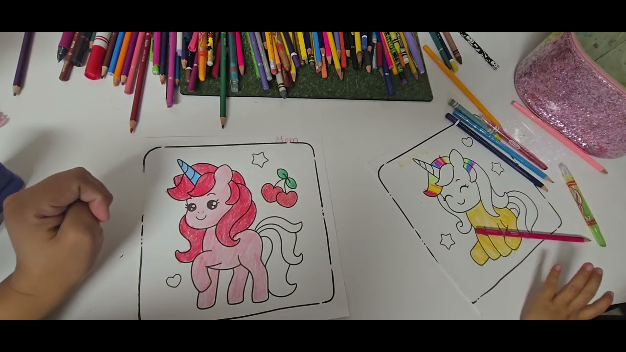 Lizzie and mom coloring contest 👩👧