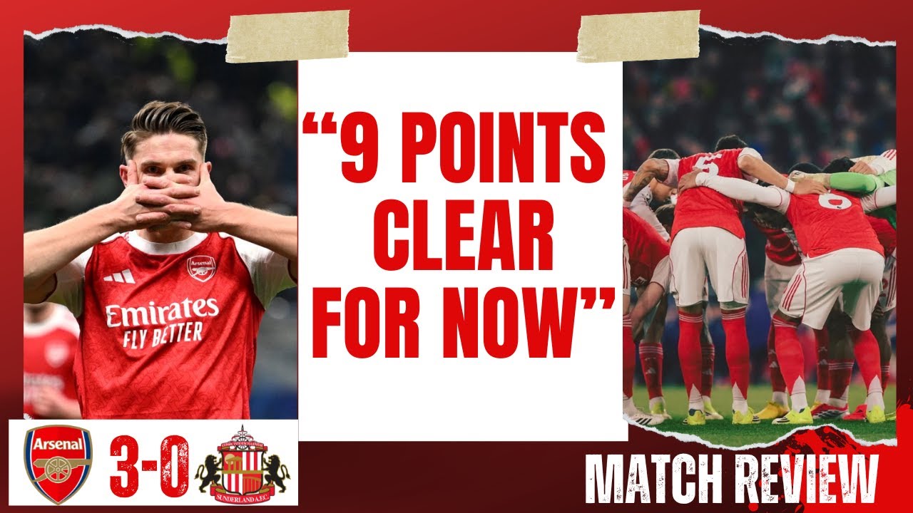 Arsenal 3-0 Sunderland Review | Zubimendi Scores, Gyökeres Brace Sends Gunners 9 Points Clear