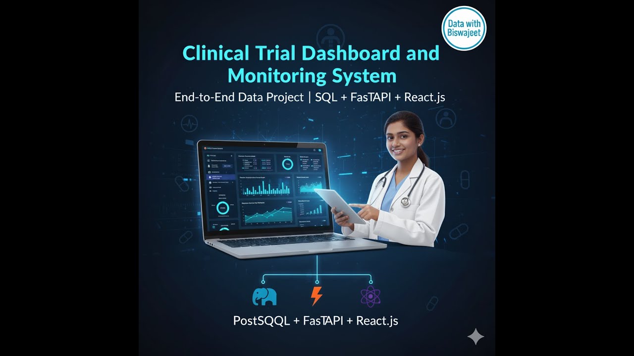 Clinical Trial Dashboard & Monitoring System | Data Analytics Project (SQL + FastAPI + React.js)