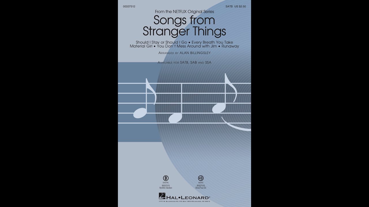 Songs from Stranger Things (SATB Choir) - Arranged by Alan Billingsley