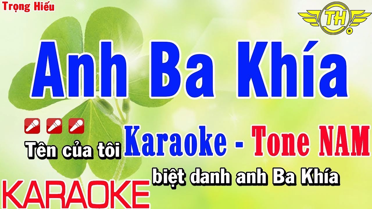 Karaoke Anh Ba Khía Tone Nam | Nhạc Sống | anh 3 khía karaoke beat nam