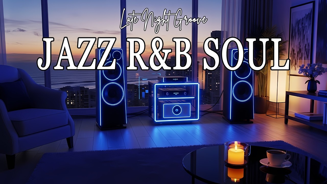 Smooth Beats & Neon Glow 🌆 Soulful Jazz & R&B for Sunset Relaxation & Study Focus