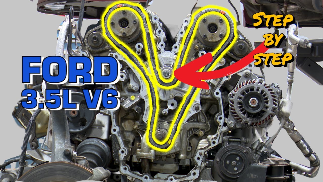 Как заменить цепь ГРМ и водяной насос Ford 3.5L V6