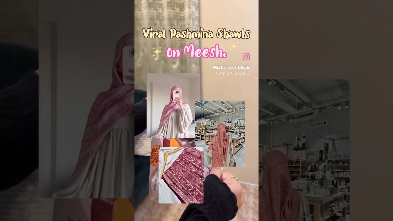 Viral pashmina shawl from meesho ✨| meesho finds | meesho shawl | pashmina shawl | online shopping |