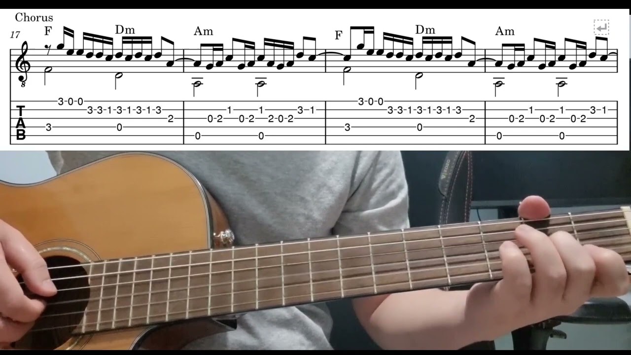 Daylight (David Kushner) - Easy Fingerstyle Guitar Playthrough Tutorial Lesson With Tabs