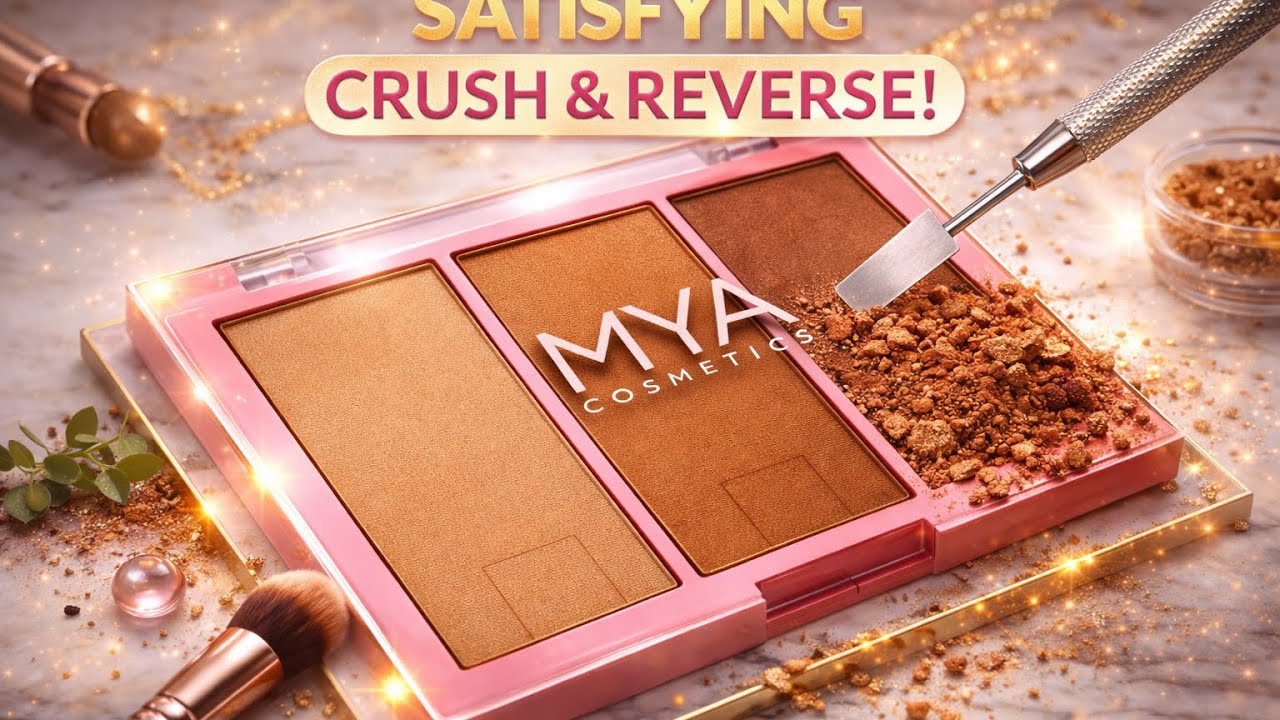 Satisfying ASMR crushing Bronzer Palette 😱 | Reverse ASMR