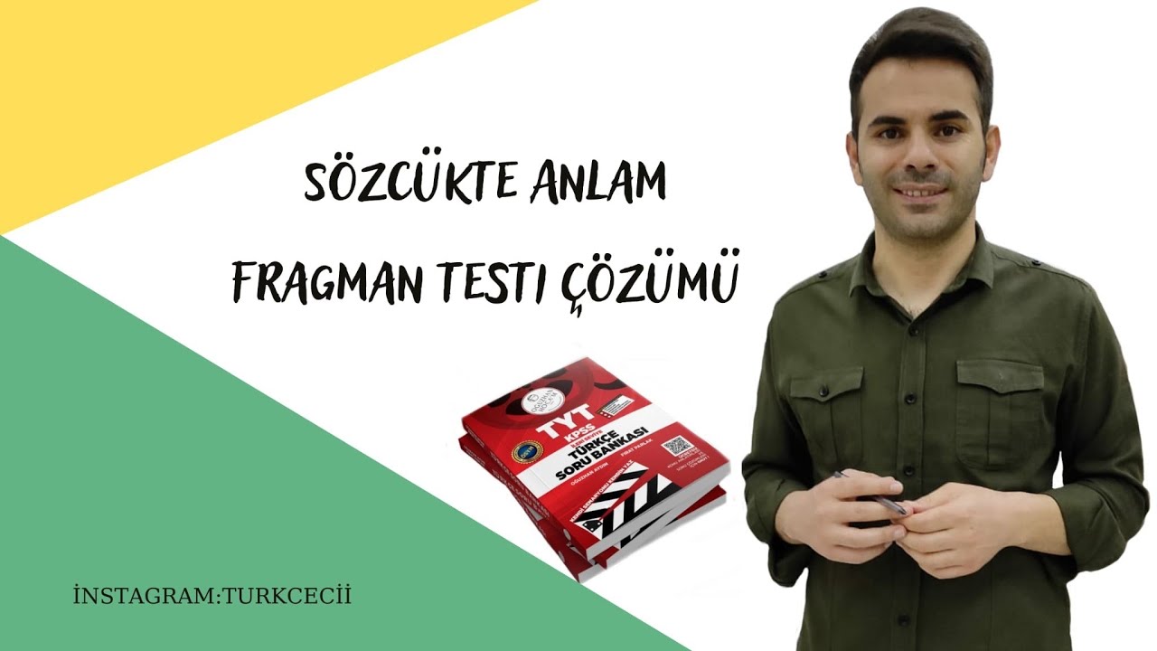 SÖZCÜKTE ANLAM SORU ÇÖZÜMÜ (ÇIKABİLECEK TÜM KELİMELER TYT / KPSS/ DGS / ÖN LİSANS )