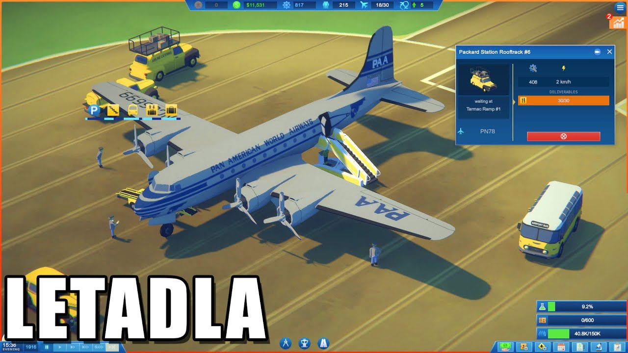 Řídit letiště, přijímat lety a zaplavit podlahu palivem! - Sky Haven #1