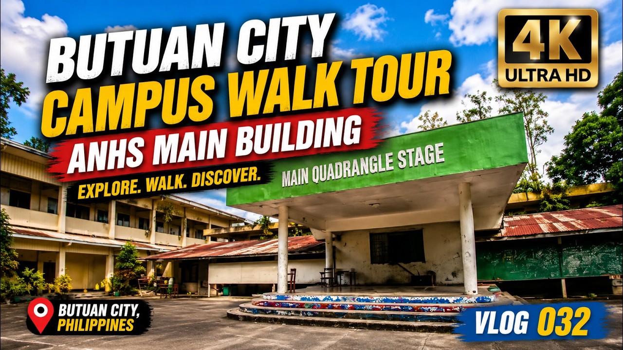[4K]Butuan City Campus Walk Tour| ANHS Main Building| A Tour Before Demolition| HDR