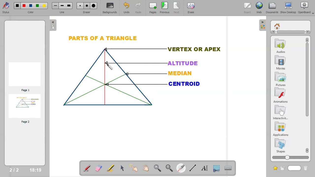 PARTS OF A TRIANGLE