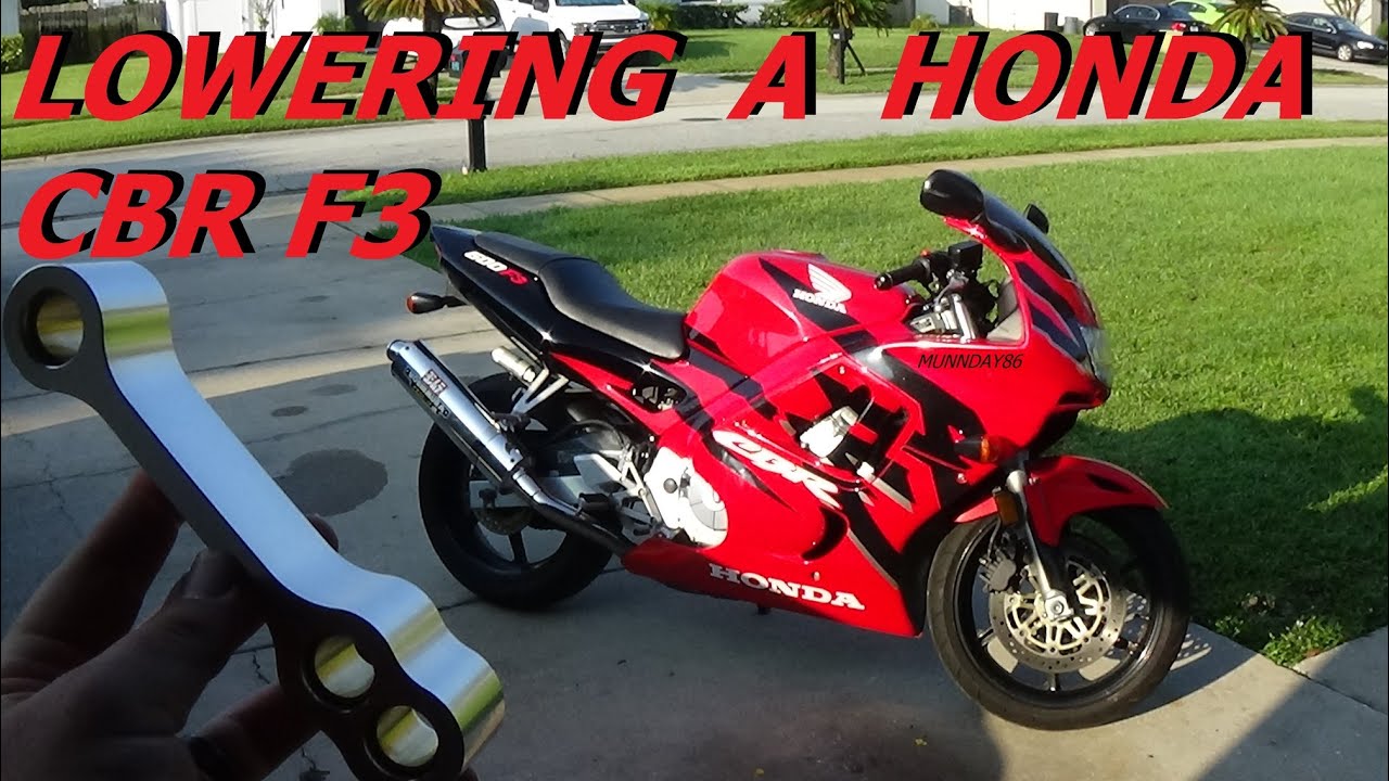 LOWERING A HONDA CBR 600 F3 MOTORCYCLE FRONT AND REAR ( EASY INSTALL )