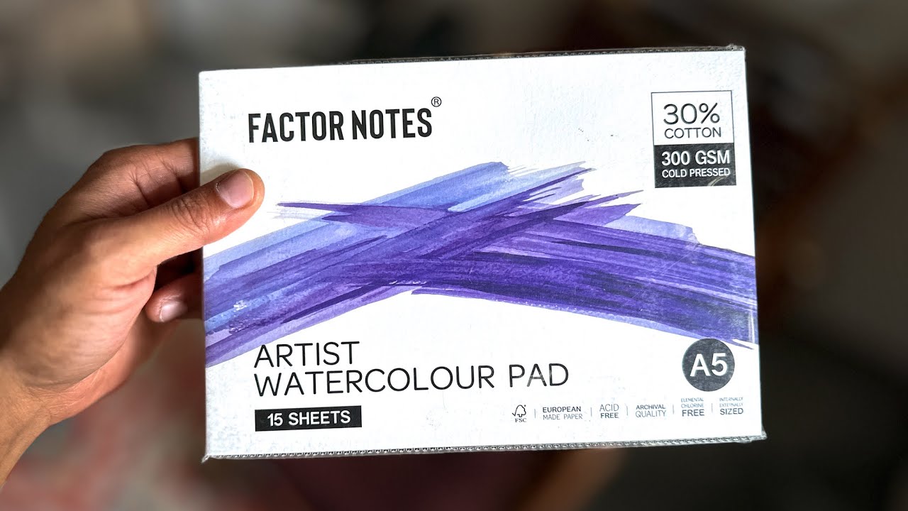 I Found The CHEAPEST Watercolor Paper on Amazon! ~ Factor Notes Artist Watercolour Pad 300gsm