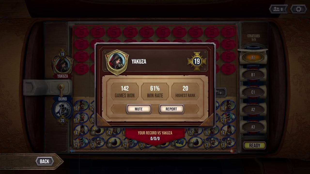 Stratego, Yakuza, Rank 19, 61%